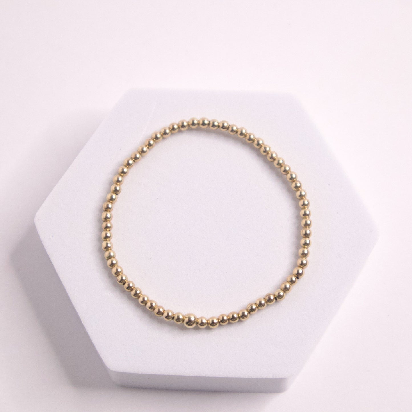 14k gold filled beaded bracelet