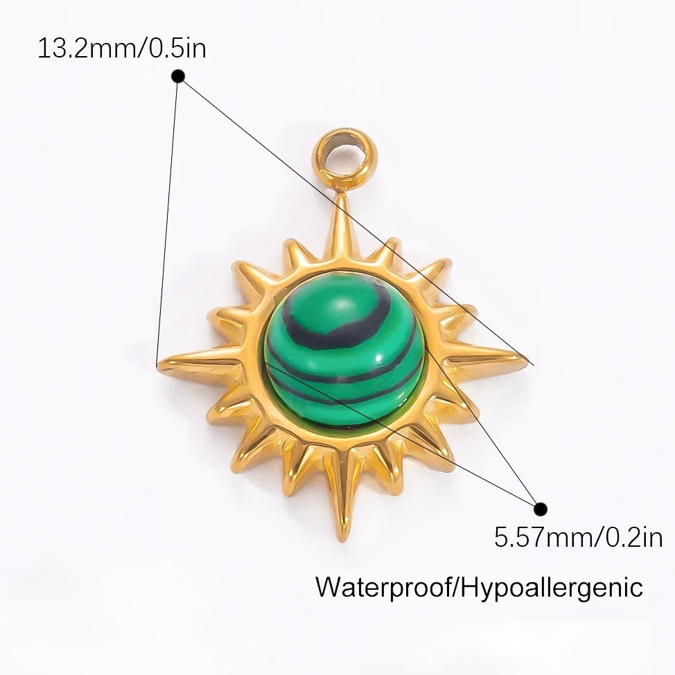 MALACHITE SUN CHARM