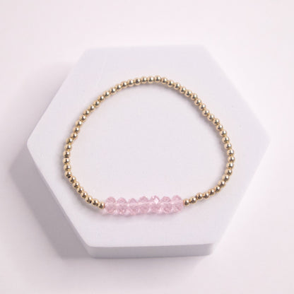 14k gold filled October beaded bracelet