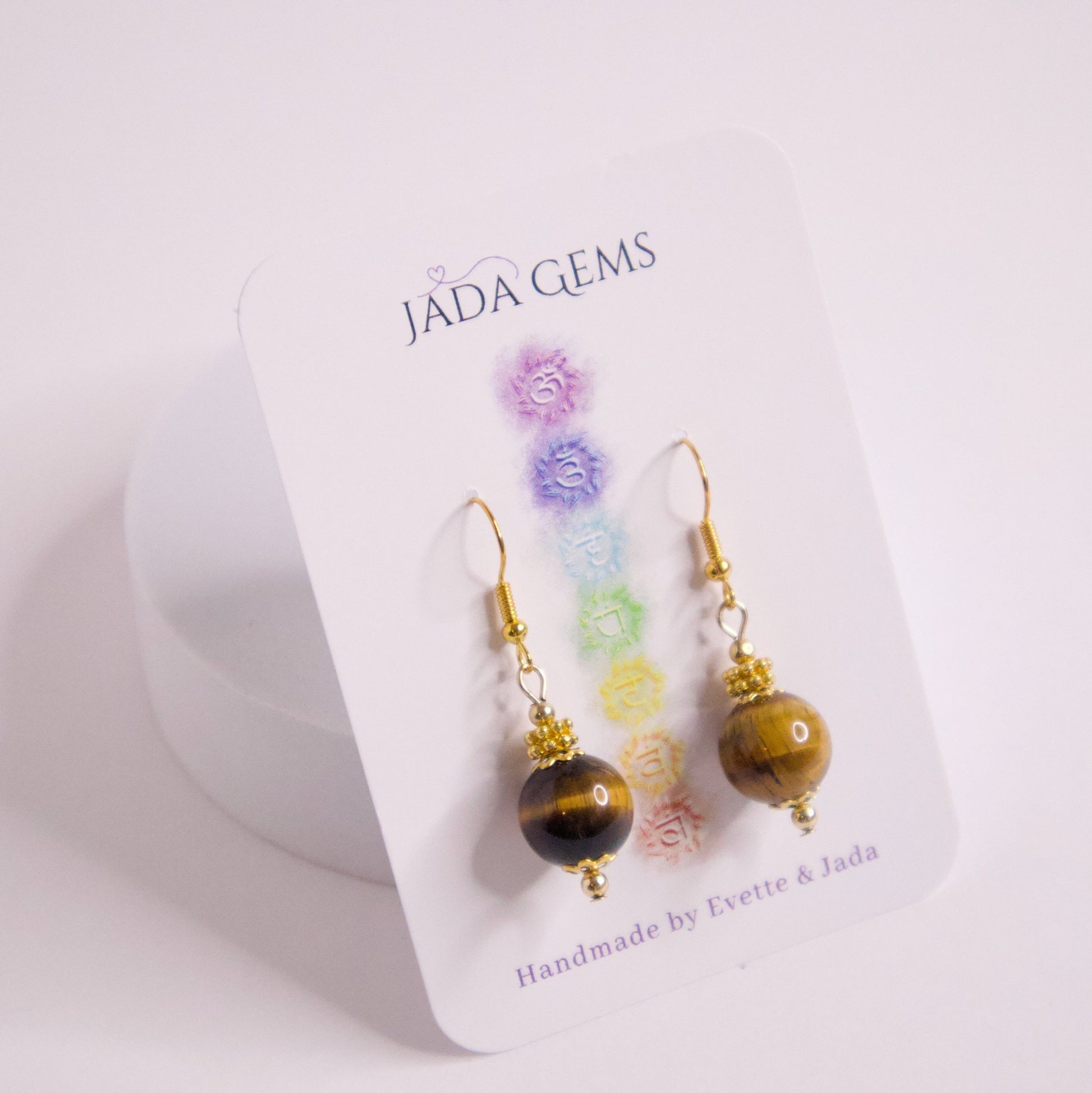 Brown tiger eye earrings